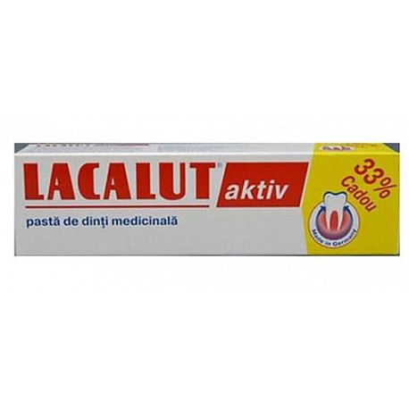 Lacalut Aktiv Pasta Dinti x 75ml+33%cadou