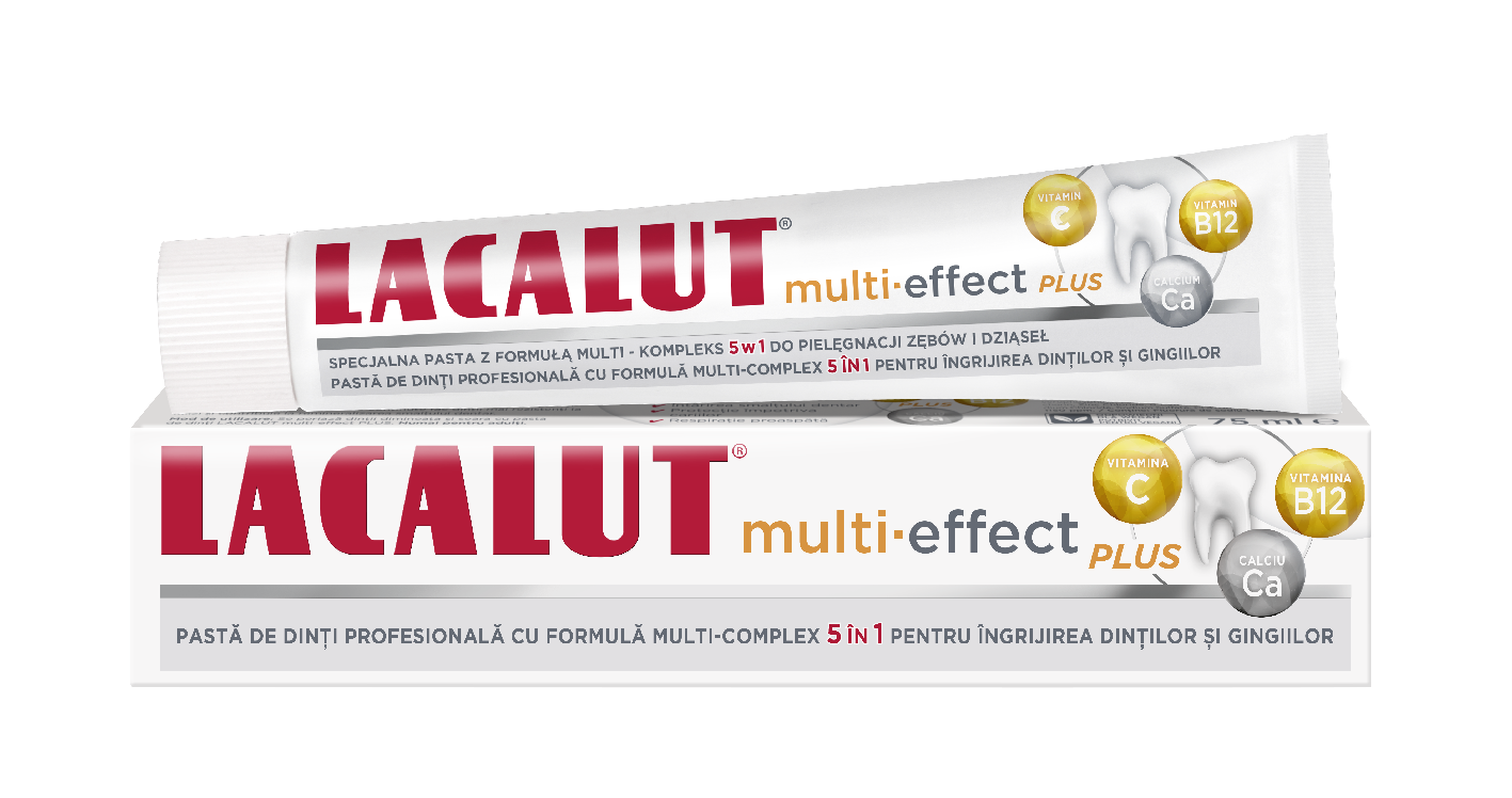 Pasta de dinti Lacalut Multi Effect Plus vitamine, 75ml, Theiss Naturwaren