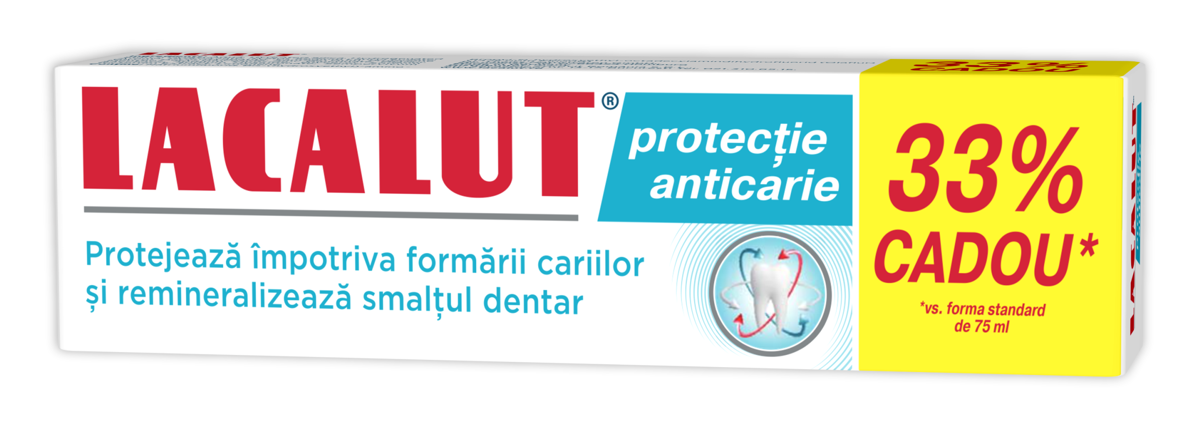 Lacalut Protectie Anticarie Pasta Dinti 75ml+33%cadou