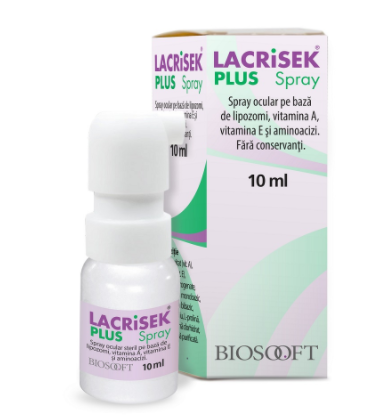 Lacrisek Plus spray ocular, 10 ml, BioSooft