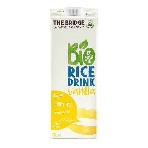 Lapte vegetal bio de orez cu vanilie, 1l, The Bridge