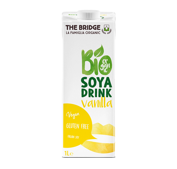 Lapte vegetal bio de soia cu vanilie, 1l, The Bridge