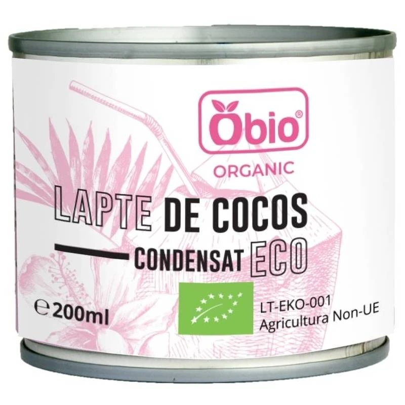 Lapte condensat bio de cocos, 200g, OBio
