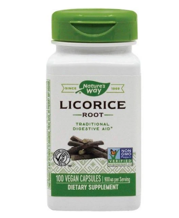 Licorice (Lemn-dulce) 450 mg Nature's Way, 100 capsule, Secom
