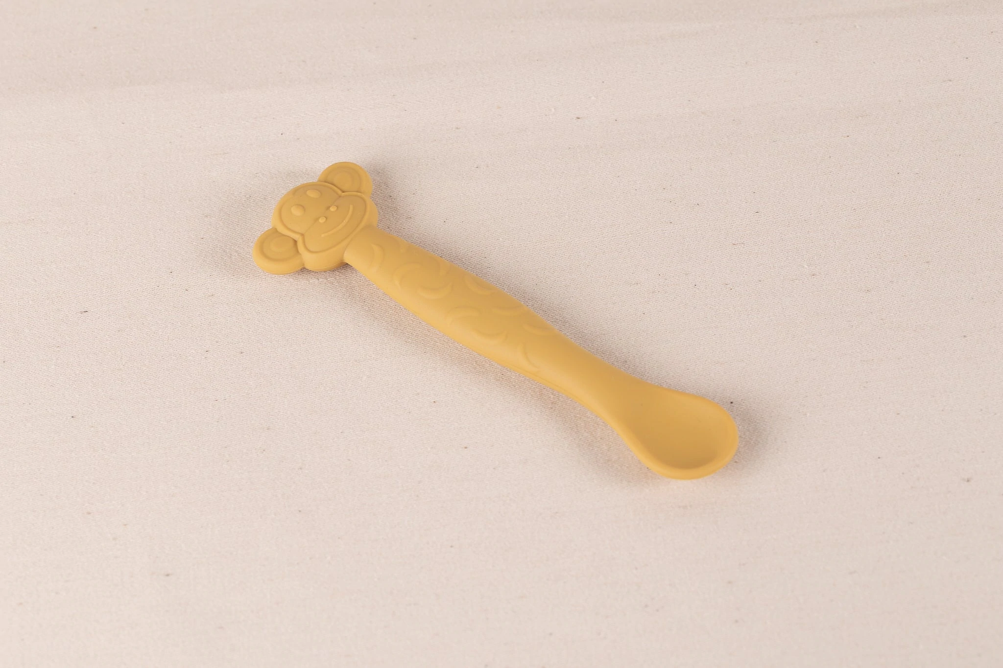 Lingurita silicon Monkey Mustard, 1bucata, Little Prints