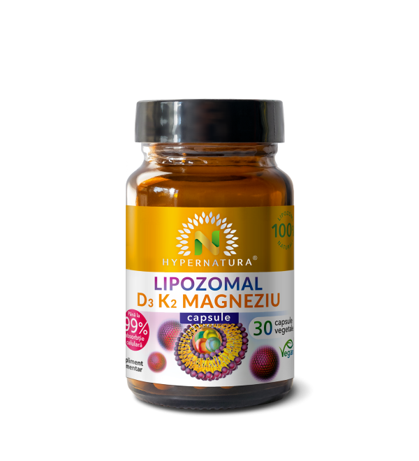 Lipozomal  Vitamina D3+Vitamina K2 + Magneziu, 30 capsule, Hypernatura