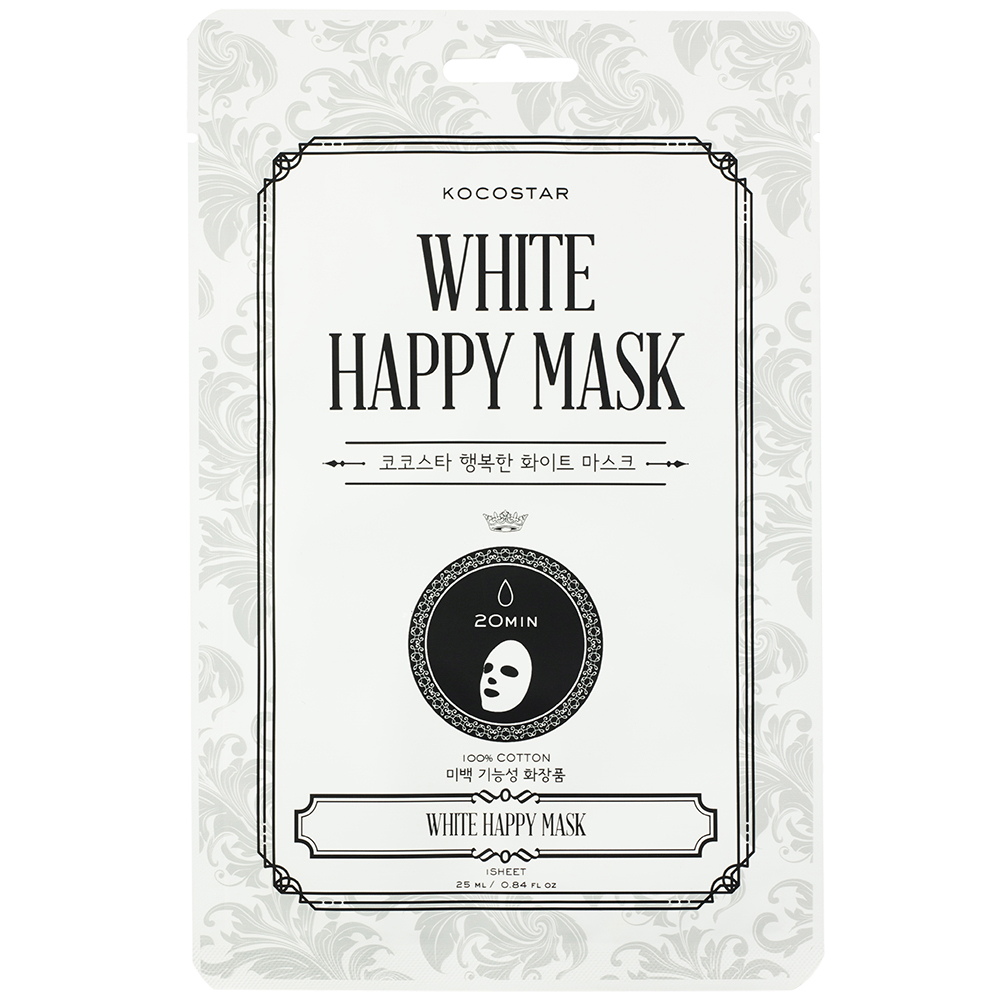 Masca de fata Happy Mask White, 25ml,  Kocostar Princess