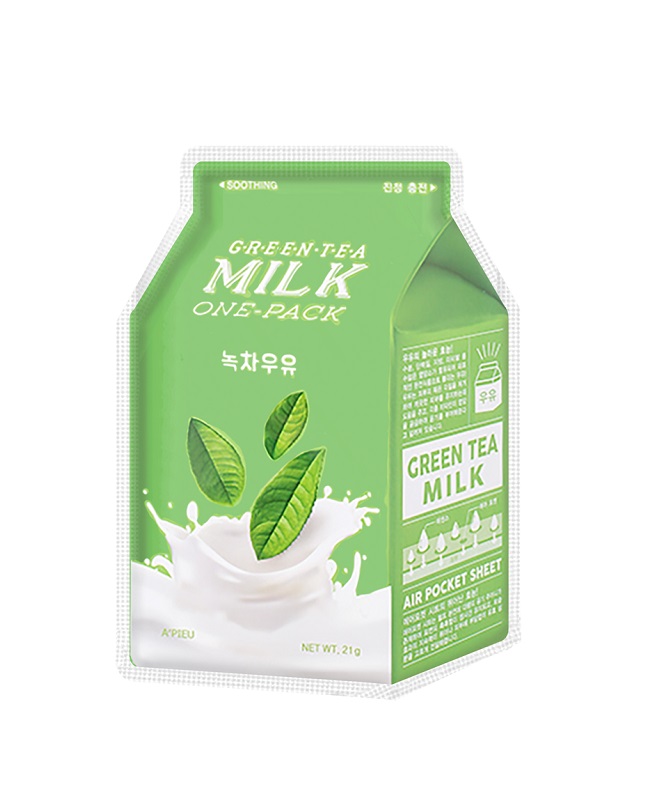 Masca Green Tea Milk efect calmant 21g (A'Pieu)