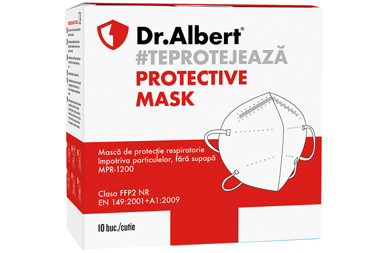 Masca protectie respiratorie FFP2, Dr. Albert, 10 bucati