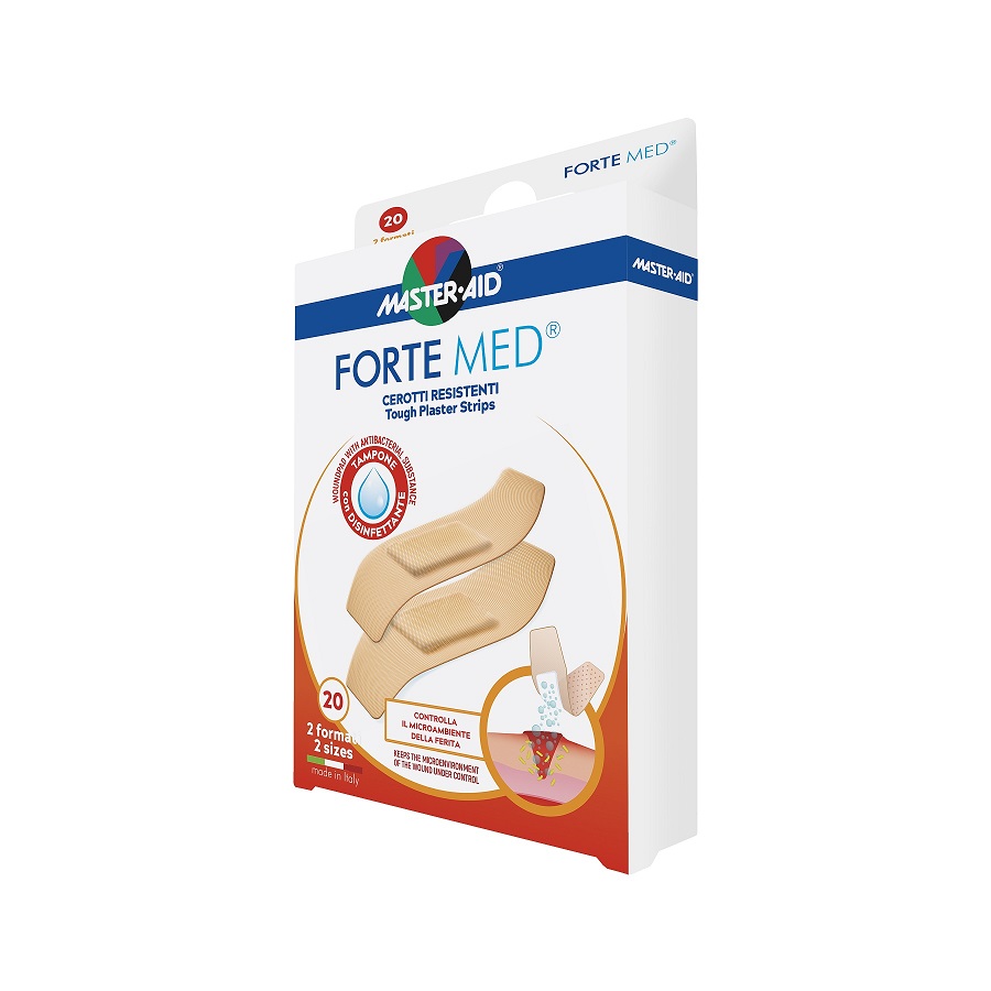Plasturi ultra rezistenti Forte Med Master-Aid, 2 marimi, 20 bucati, Pietrasanta Pharma
