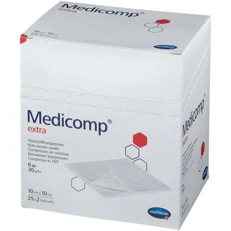 Medicomp Extra Comprese sterile 10 x 10cm, 25 bucati, Hartmann