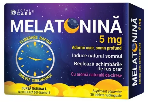 Melatonina 5mg cu eliberare rapida, 30 tablete sublinguale, Cosmopharm