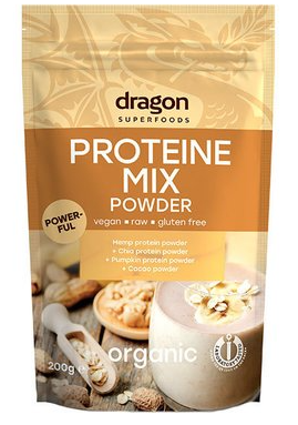 Mix proteic eco raw, 200g, Dragon Superfoods