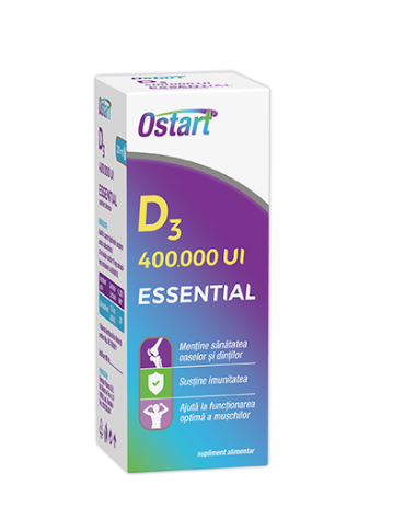 Ostart Essential D3 400 000 UI picături, 20ml, Fiterman