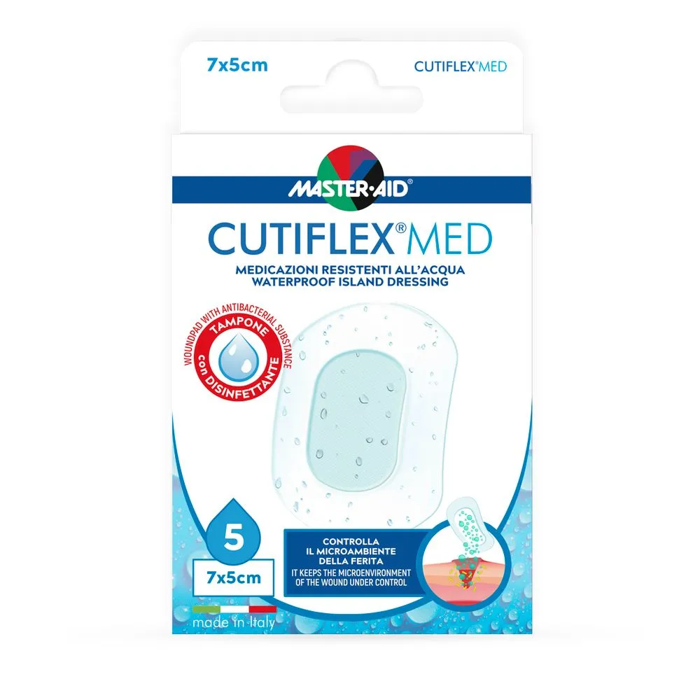 Pansament impermeabil steril Cutiflex Master-Aid, 5x7cm, 5 bucati, Pietrasanta Pharma
