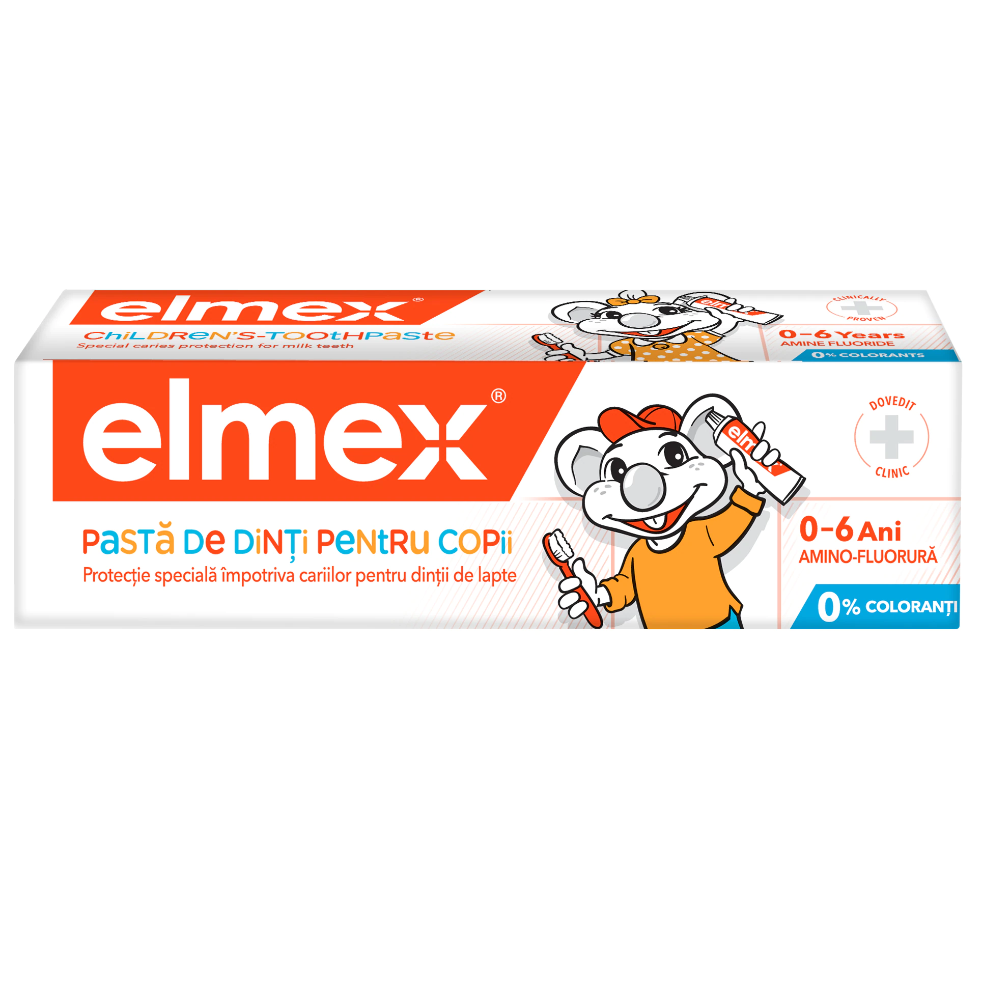 Pasta de dinti pentru copii, 0-6 ani, Elmex