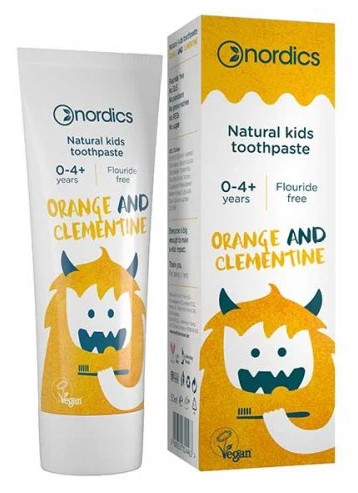 Pasta de dinti pentru copii cu portocale si clementine, 50ml, Nordics