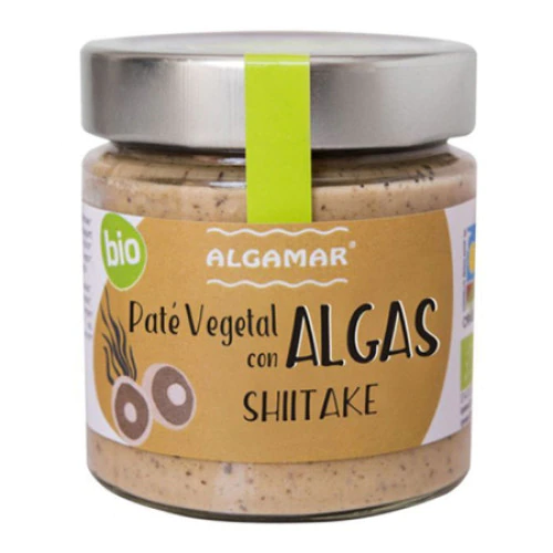 Pate vegetal eco cu alge si ciuperci Shiitake, 180g, Algamar