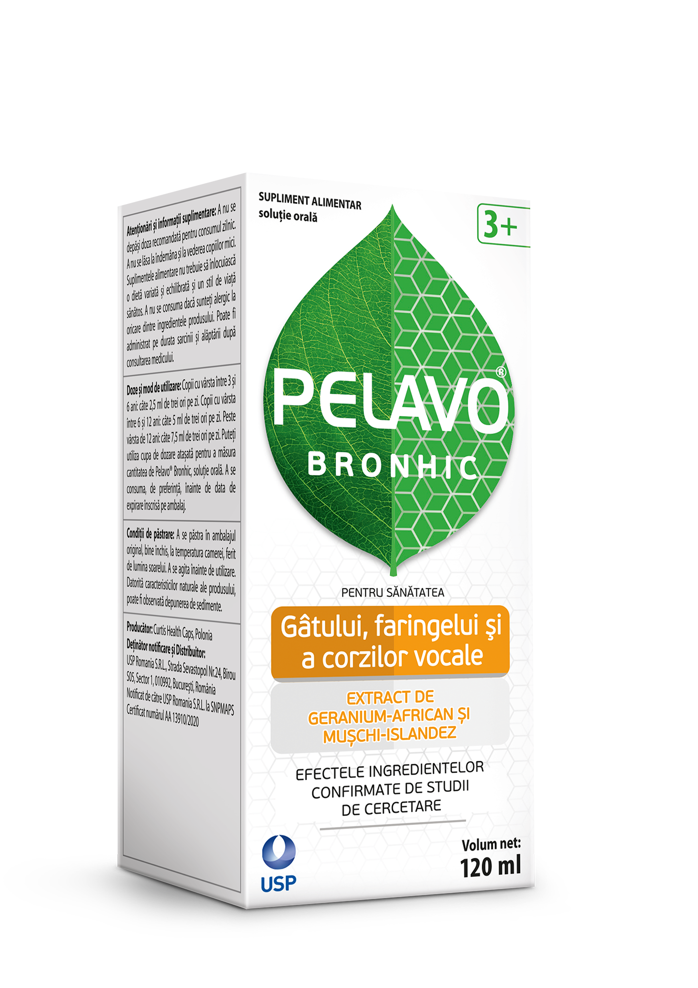 Pelavo Bronhic solutie orala 3 ani+, 120ml, USP