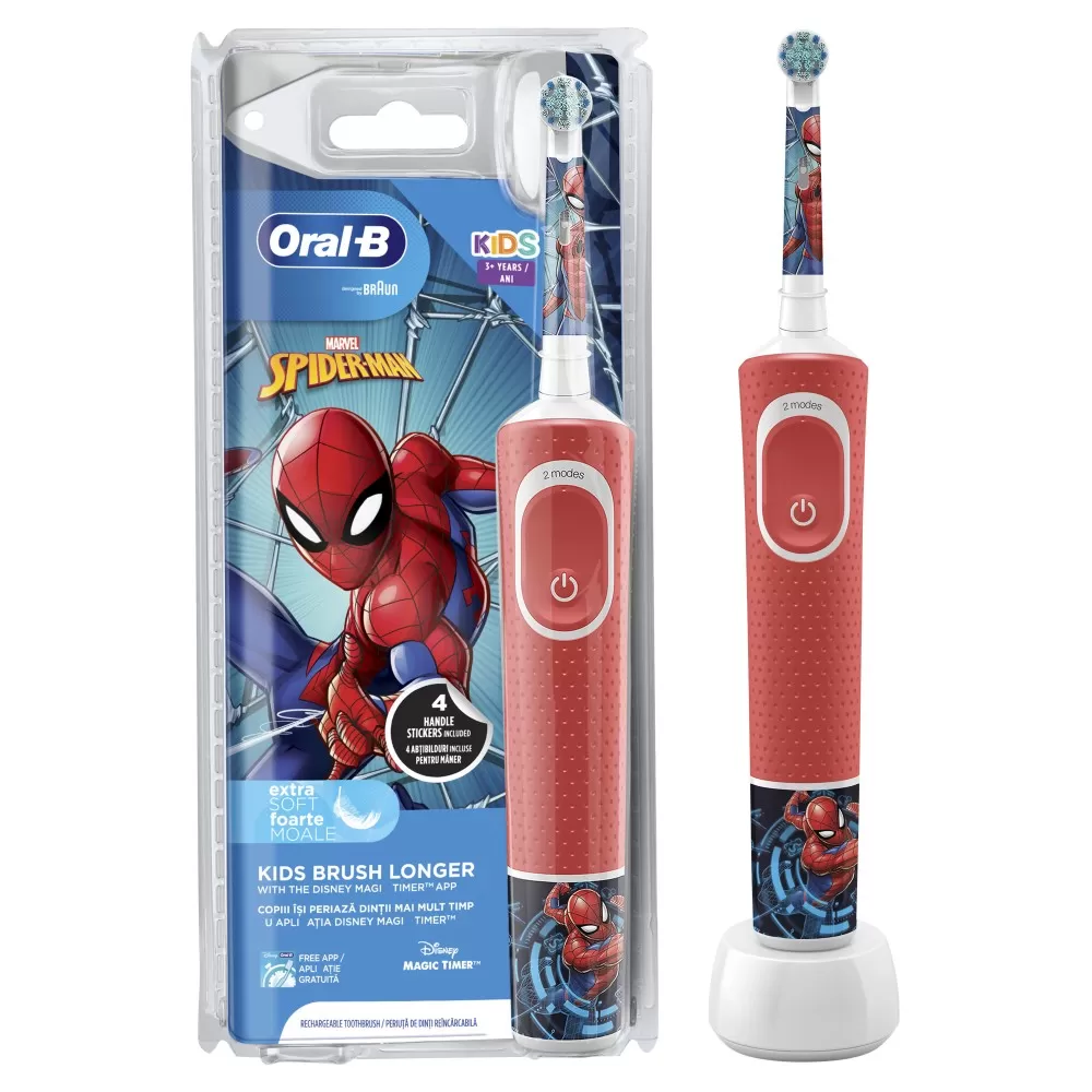Periuta de dinti electrica Spider-Man D100, +3ani, Oral-B