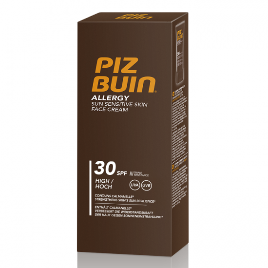 Crema fata protectie solara pentru piele sensibila SPF30 Allergy, 50 ml, Piz Buin