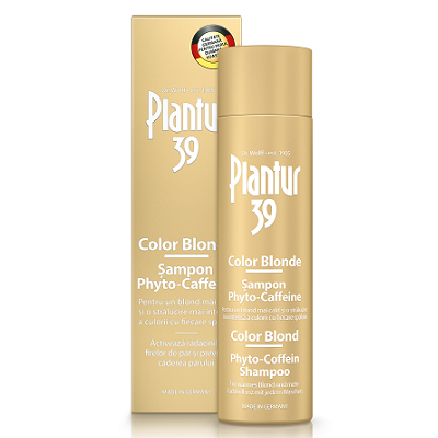 Sampon pentru par blond Plantur 39 Phyto-Caffeine Color Blonde, 250 ml, Dr Kurt Wolff
