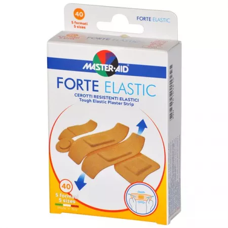 Plasturi rezistenți din panza Forte Elastic, 40 bucati, Master-Aid