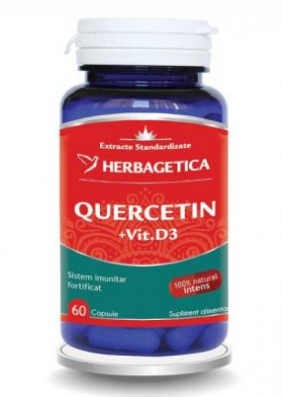 Quercetin + Vitamina D3 x 60cps (Herbagetica)