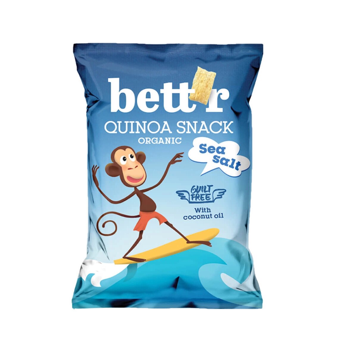 Quinoa snack cu sare bio, 50g, Bettr
