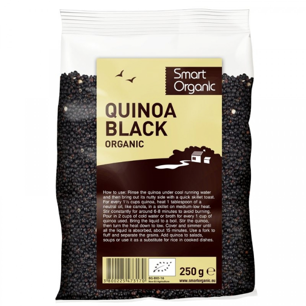 Quinoa neagra eco, 250g, Smart Organic