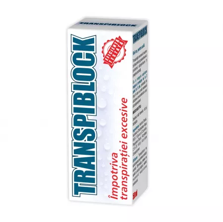 Roll-on impotriva transpiratiei excesive Transpiblock, 50 ml, Zdrovit
