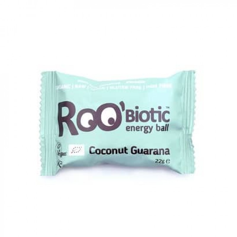 Roobiotic cu cocos si guarana eco, 22g, Roobar