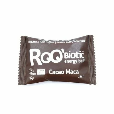 Roobiotic energy ball cu maca si cacao eco, 22g, Roobar