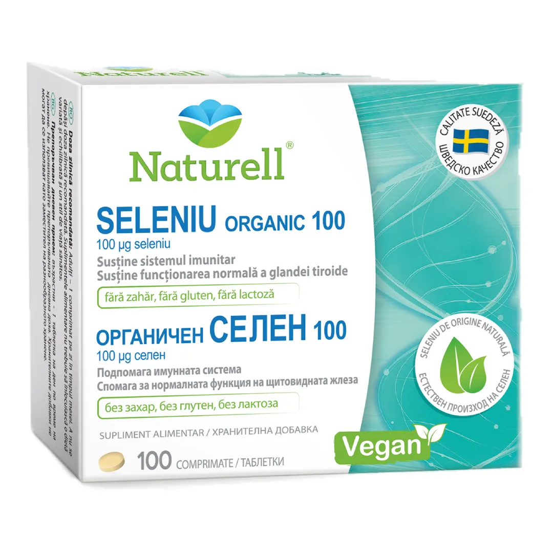 Seleniu Organic 100mcg, 100 comprimate, Naturell