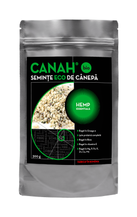 Seminte decorticate de canepa bio, 300g, Canah