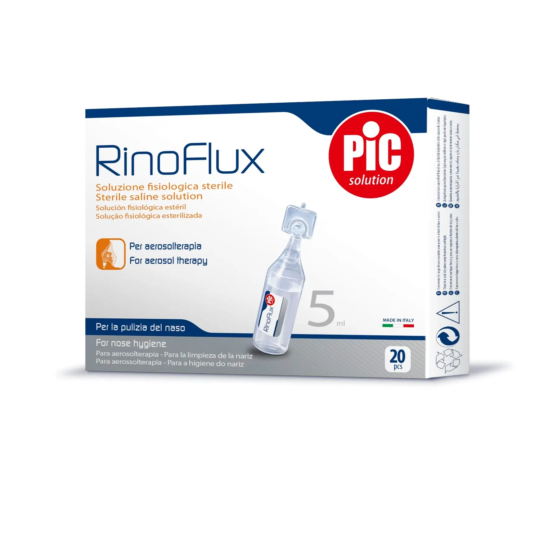 Ser fiziologic Rinoflux, 5ml, 20 doze, Pic Solution