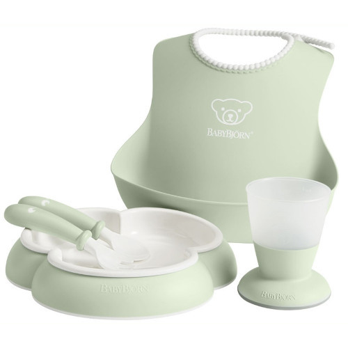 Set pentru hranire Powder Green - 5 piese 4l+, 70061A, Baby Bjorn