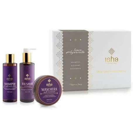 Set ritual Ayurveda pentru par, sampon + balsam + masca, Isha