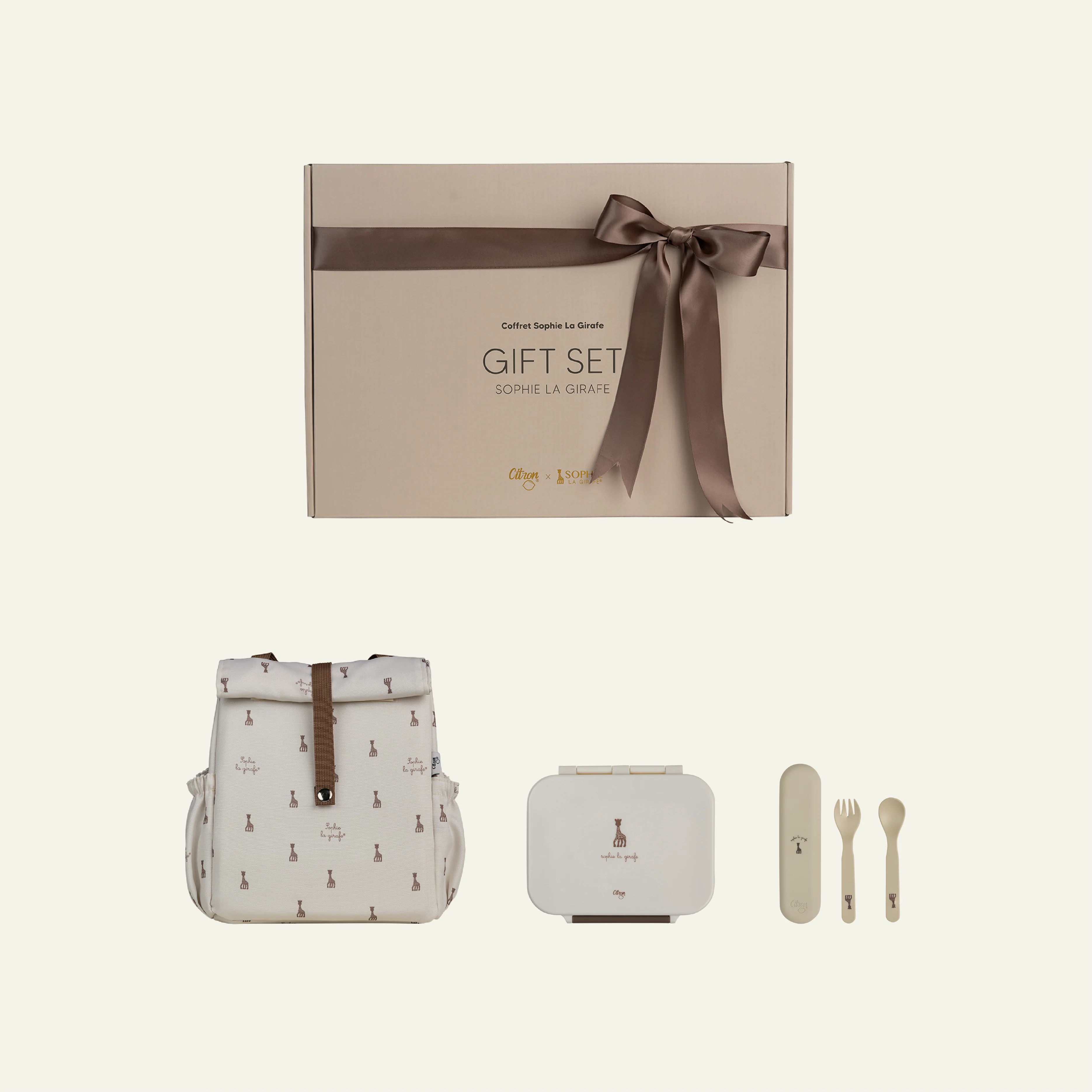 Cutie cadou pentru servirea mesei Sophie La Girafe, Vulli & Citron