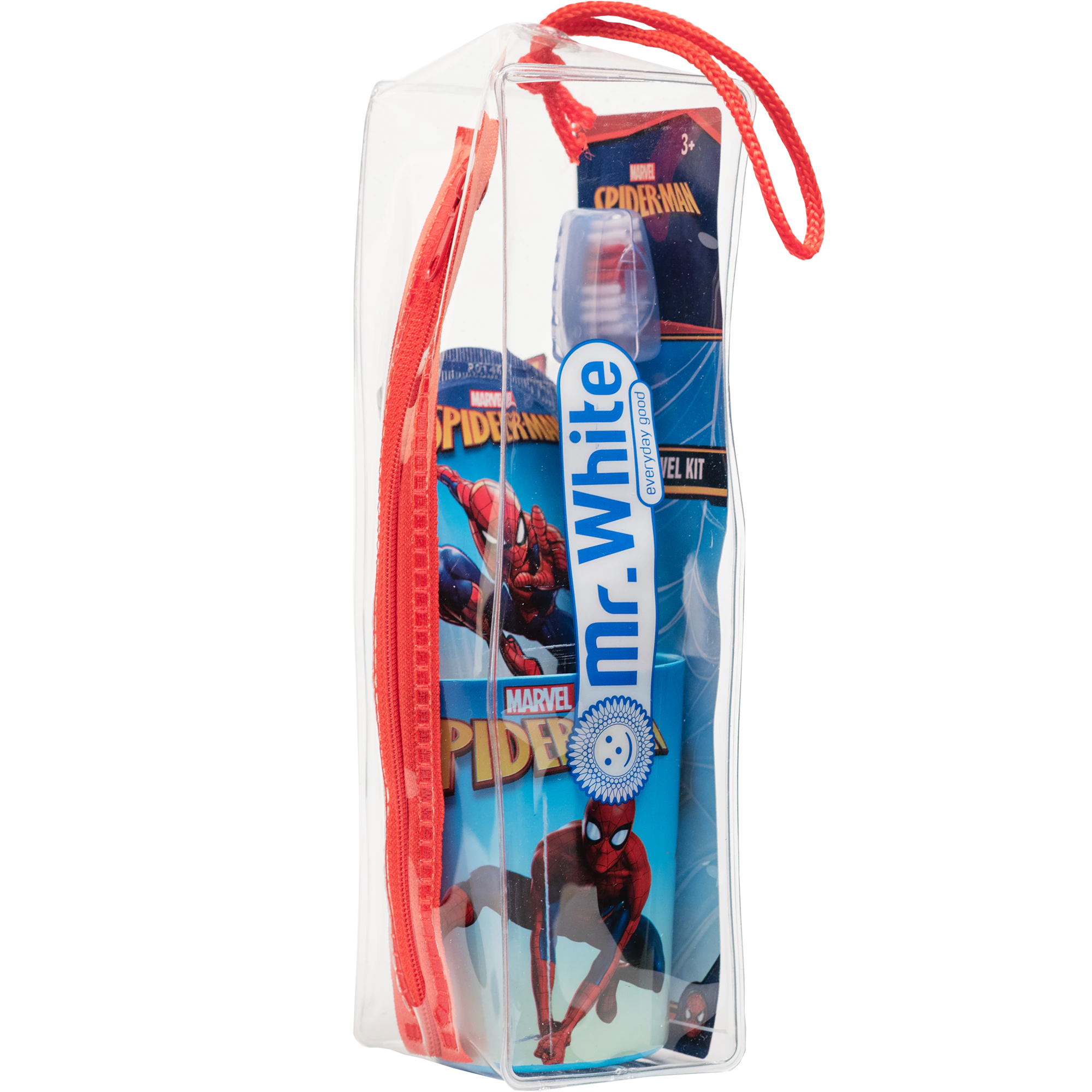 Set de voiaj igiena orala pentru copii cu borseta Spiderman, +3ani, Mr.White