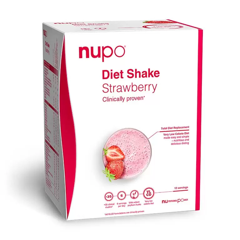 Shake Dieta capsuni, 12 plicuri, Nupo