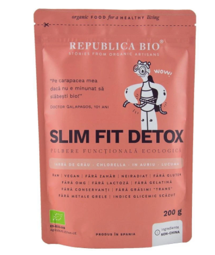Slim fit detox pulbere bio,  200g, Republica Bio