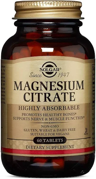 Magnesium Citrate, 60 tablete, SOLGAR