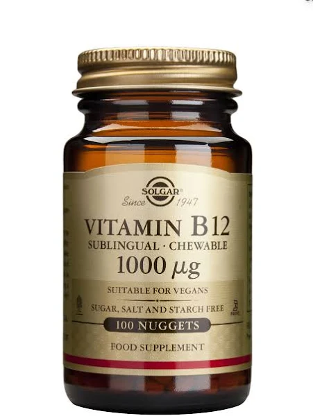 Vitamin B12 1000mcg, 100 capsule, SOLGAR