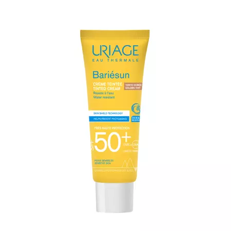 Crema colorata Bariesun pentru protectie solara cu SPF50+, Gold, 50ml, Uriage