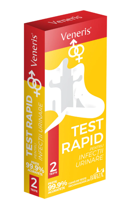 Test rapid de infectii urinare unisex, 2 teste, Veneris