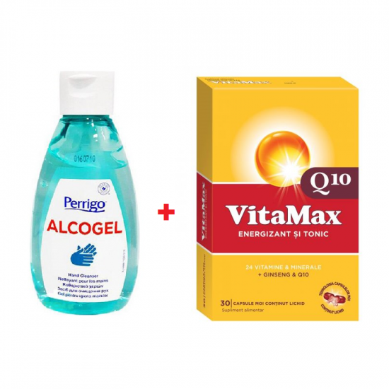 Vitamax Q10, 30cps + Alcogel, 200ml, Omega Pharma