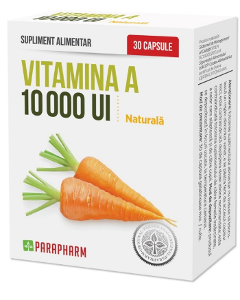 Vitamina A 10000ui, 30 capsule, Parapharm