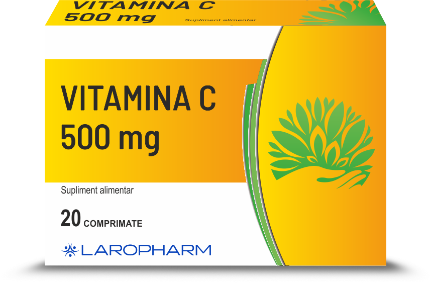 Vitamina C+ 500 mg, 20 comprimate, Laropharm