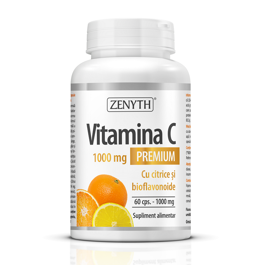 Vitamina C 1000mg Premium Citrice x 60cps(Zenyth)